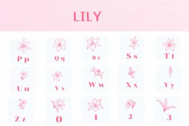 Lily by Ketsarin — Dingbats Font — thumbnail 3