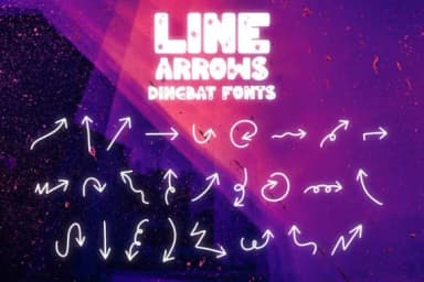 Line Arrows by Font-Tastic — Dingbats Font — thumbnail 1