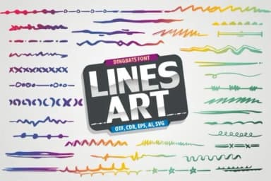 Line Art by onoborgol — Dingbats Font — thumbnail 1