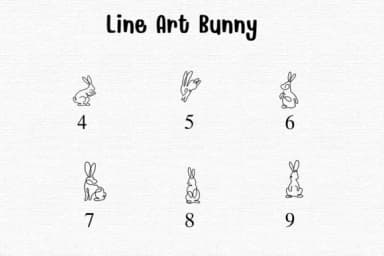 Line Art Bunny by Sontaya — Dingbats Font — thumbnail 4