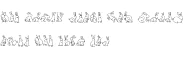 Line Art Bunny by Sontaya — Dingbats Font — thumbnail 8