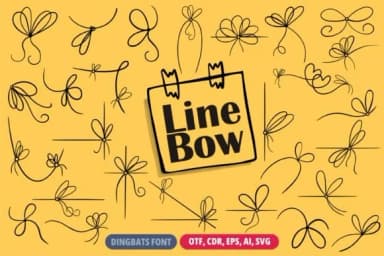 Line Bow by onoborgol — Dingbats Font — thumbnail 1