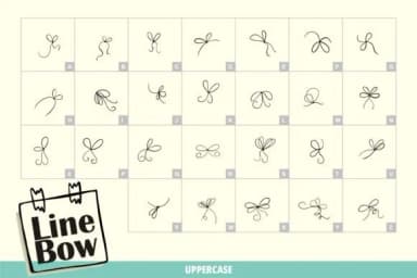 Line Bow by onoborgol — Dingbats Font — thumbnail 2