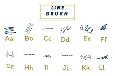 Line Brush by PraewDesigns — Dingbats Font — thumbnail 2