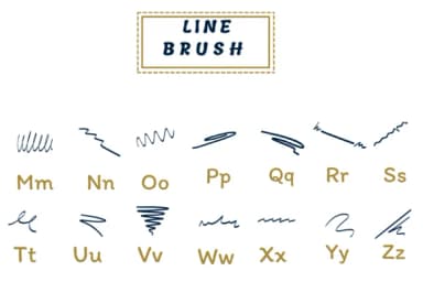 Line Brush by PraewDesigns — Dingbats Font — thumbnail 3