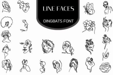 Line Faces by Heartcraft Atelier — Dingbats Font — thumbnail 1