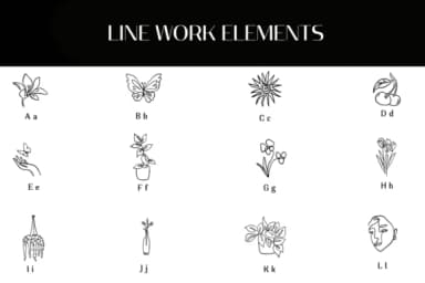 Line Work Elements by Heartcraft Atelier — Dingbats Font — thumbnail 2