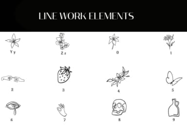 Line Work Elements by Heartcraft Atelier — Dingbats Font — thumbnail 4