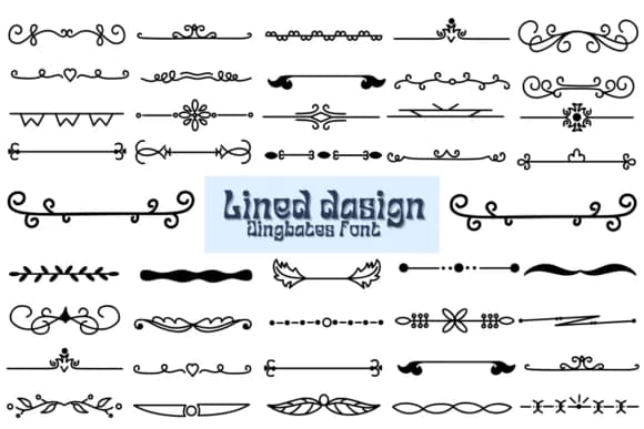 Lined Dasign by Chonada — Dingbats Font