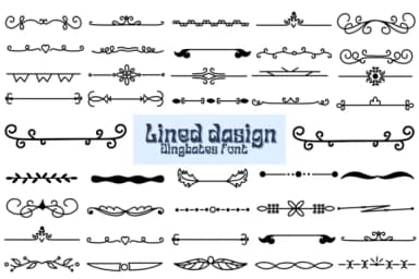 Lined Dasign by Chonada — Dingbats Font — thumbnail 1