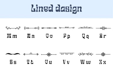 Lined Dasign by Chonada — Dingbats Font — thumbnail 3