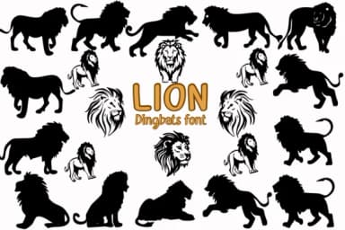 Lion by Nongyao — Dingbats Font — thumbnail 1