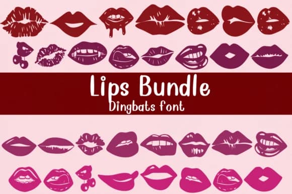 Lips Bundle by Nongyao — Dingbats Font