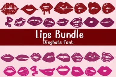 Lips Bundle by Nongyao — Dingbats Font — thumbnail 1
