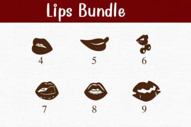 Lips Bundle by Nongyao — Dingbats Font — thumbnail 4