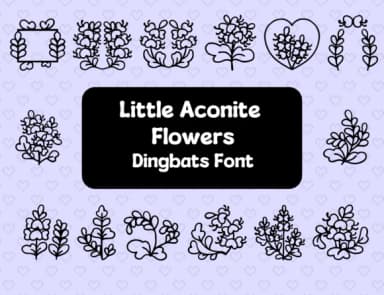 Little Aconite Flowers by Distiny4919 — Dingbats Font — thumbnail 1