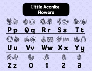 Little Aconite Flowers by Distiny4919 — Dingbats Font — thumbnail 3
