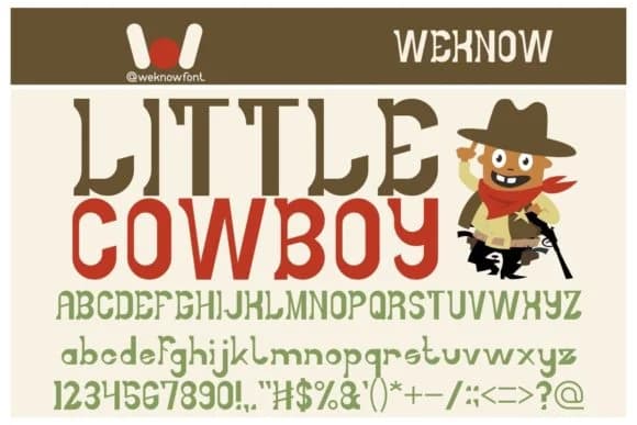 Little Cowboy by weknow — Slab Serif Font