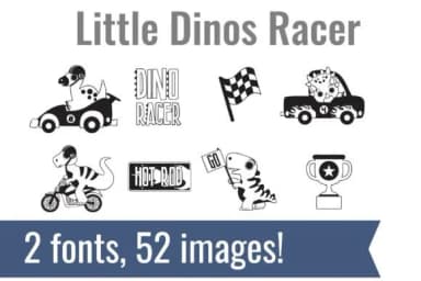 Little Dinos Dingbats by Illustration Ink — Dingbats Font — thumbnail 2