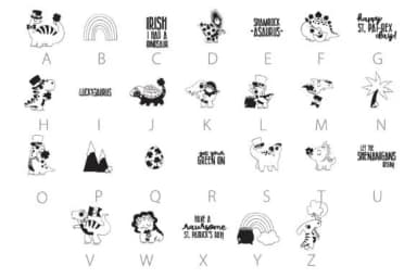 Little Dinos Dingbats by Illustration Ink — Dingbats Font — thumbnail 4