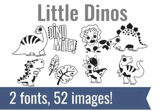 Little Dinos Dingbats by Illustration Ink — Dingbats Font