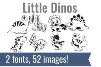 Little Dinos Dingbats by Illustration Ink — Dingbats Font — thumbnail 1