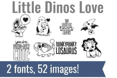 Little Dinos Dingbats by Illustration Ink — Dingbats Font — thumbnail 2