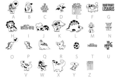 Little Dinos Dingbats by Illustration Ink — Dingbats Font — thumbnail 3