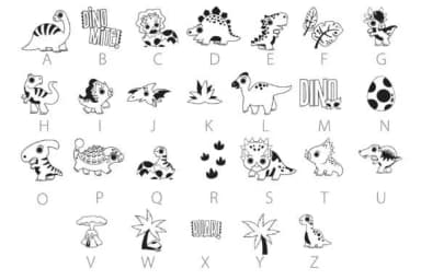 Little Dinos Dingbats by Illustration Ink — Dingbats Font — thumbnail 8