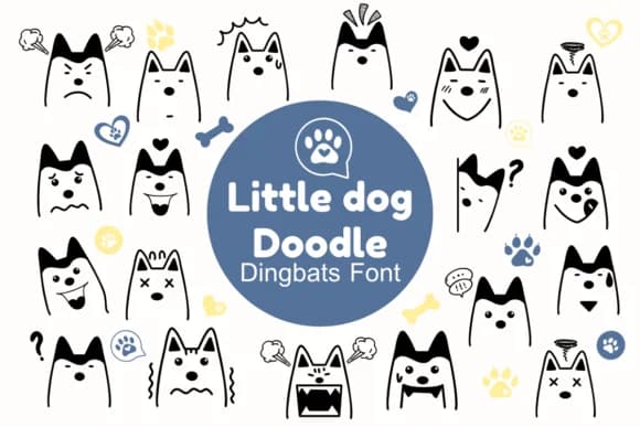 Little Dog Doodle by Nun Sukhwan — Dingbats Font