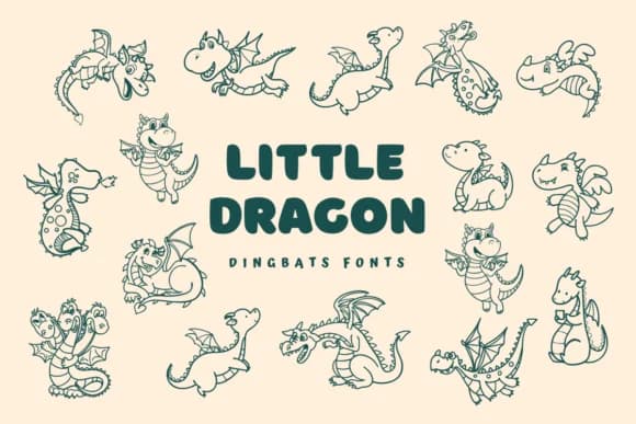 Little Dragon by Nun Sukhwan — Dingbats Font