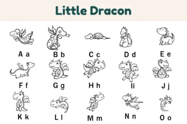 Little Dragon by Nun Sukhwan — Dingbats Font — thumbnail 2