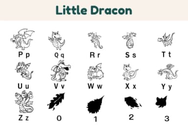 Little Dragon by Nun Sukhwan — Dingbats Font — thumbnail 3