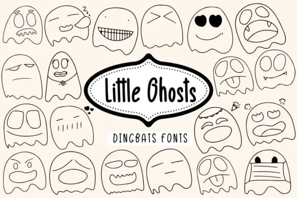Little Ghosts by Khim08Studio — Dingbats Font
