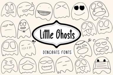 Little Ghosts by Khim08Studio — Dingbats Font — thumbnail 1