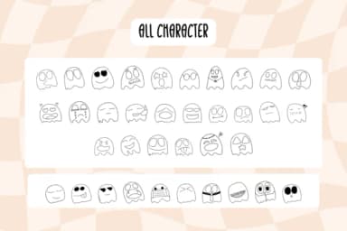 Little Ghosts by Khim08Studio — Dingbats Font — thumbnail 4
