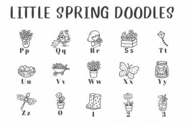 Little Spring Doodles by CHANOK — Dingbats Font — thumbnail 7