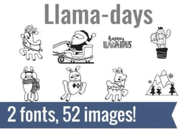 Llama-days Dingbats by Illustration Ink — Dingbats Font — thumbnail 1