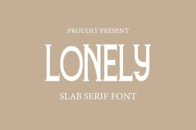 Lonely by gunaloe12 — Slab Serif Font — thumbnail 1