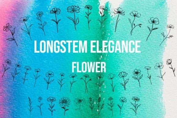 Long Stem Elegance by MOMAT THIRTYONE — Dingbats Font