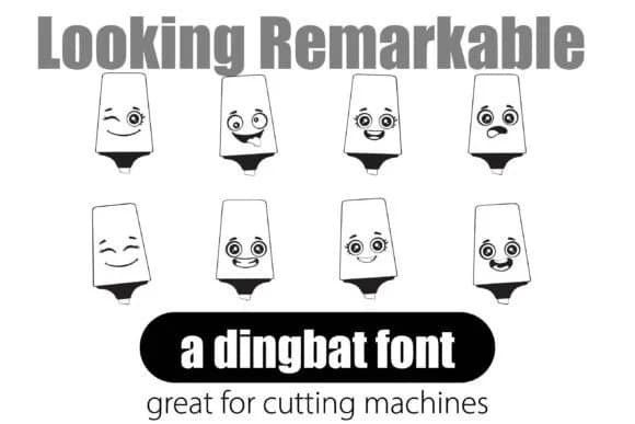 Looking Remarkable by Illustration Ink — Dingbats Font