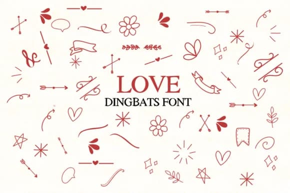 Love by Nongyao — Dingbats Font