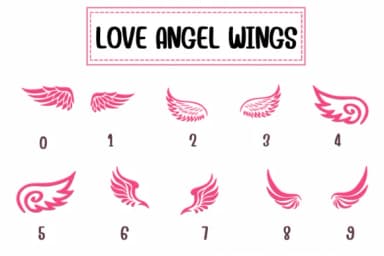 Love Angel Wings by PraewDesigns — Dingbats Font — thumbnail 4