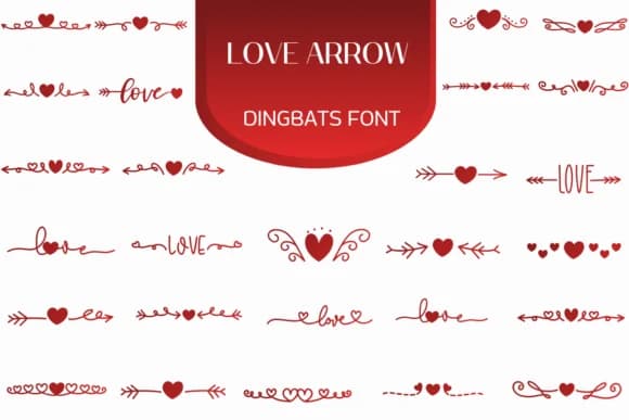 Love Arrow by Heartcraft Atelier — Dingbats Font