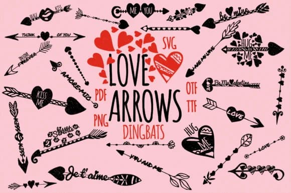 Love Arrows by Minimalistartstudio — Dingbats Font