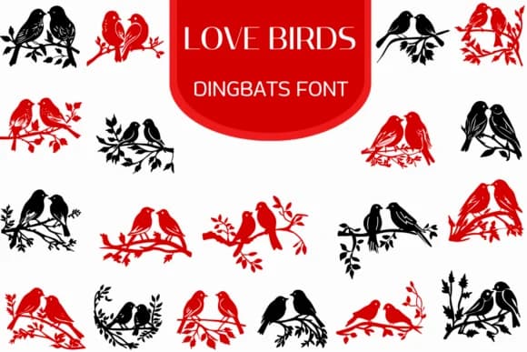 Love Birds by Heartcraft Atelier — Dingbats Font