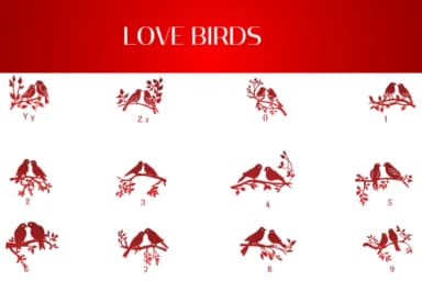 Love Birds by Heartcraft Atelier — Dingbats Font — thumbnail 4