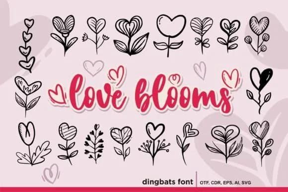 Love Blooms by onoborgol — Dingbats Font