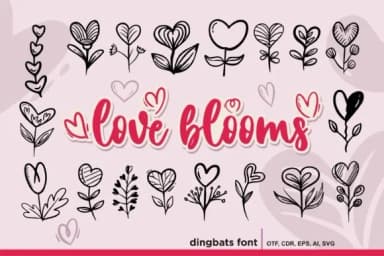 Love Blooms by onoborgol — Dingbats Font — thumbnail 1