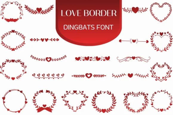 Love Border by Heartcraft Atelier — Dingbats Font